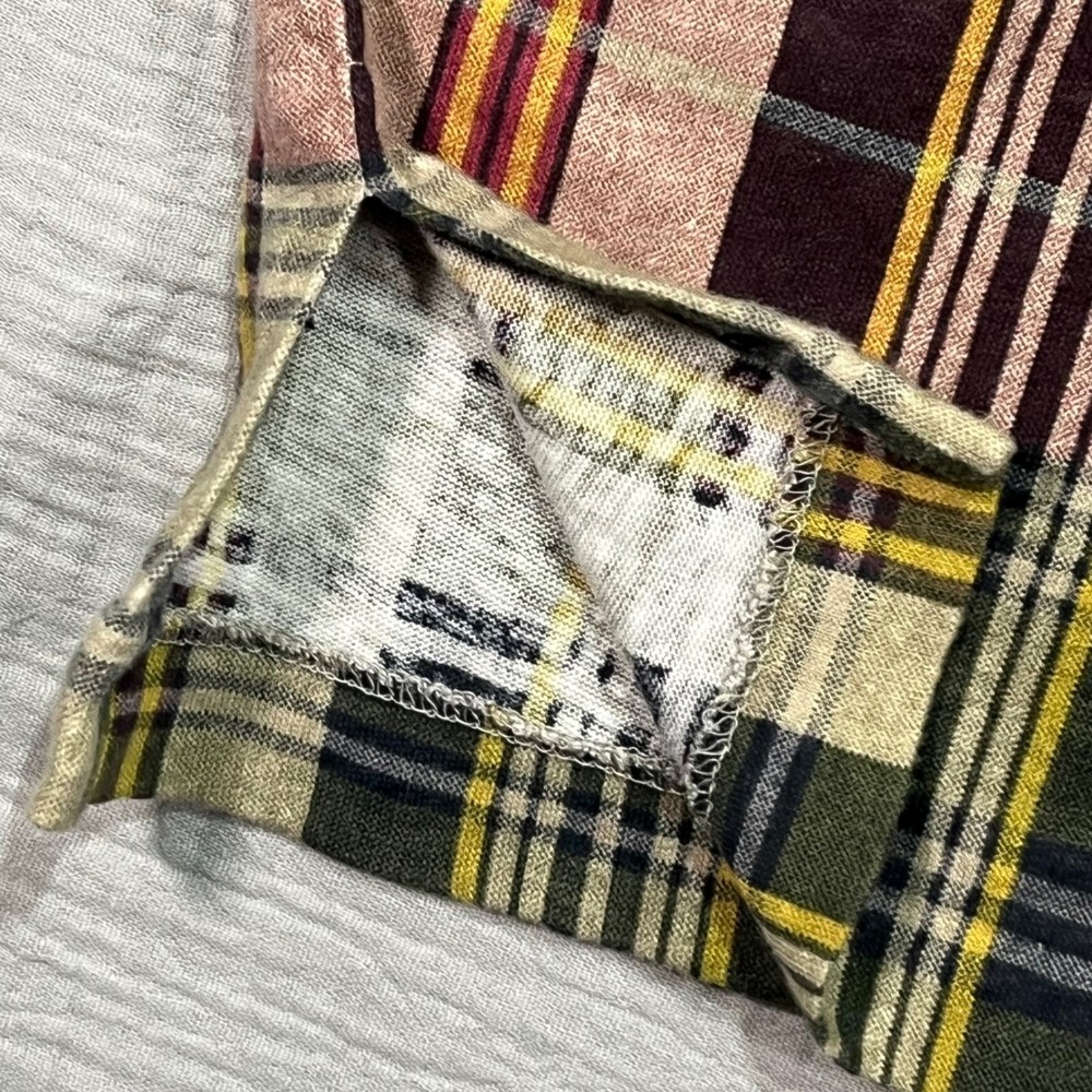 Vtg Polo Ralph Lauren Plaid Single Stitch Shirt Short Sleeve Cotton Size Medium - Picture 8 of 13